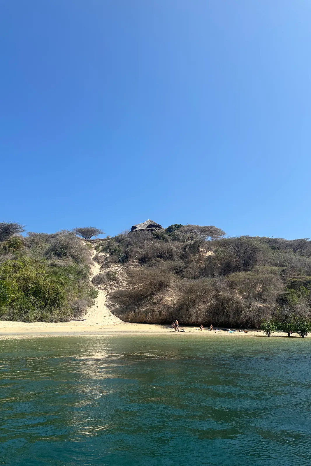 A deserted white sand beach in the Lamu archipelago