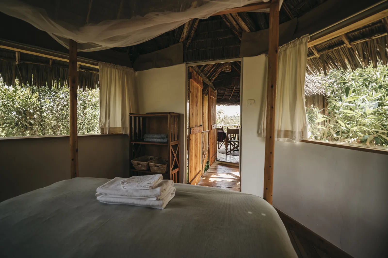 The bedroom at Bushtops Nest